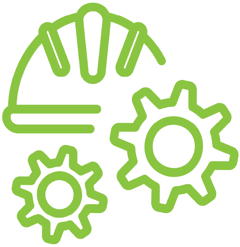 Hard hat and gears